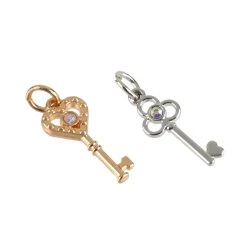 Cheap 🥰 Charmalong™ Gold & Rhodium Key Charms by Bead Landing™ 🛒 -Deals Bead Landing Store 10630848 2