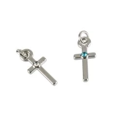 Brand new 🌟 Charmalong™ Rhodium Cross Birthstone Charms by Bead Landing™ 🌟 -Deals Bead Landing Store 10630850 2