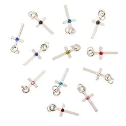 Brand new 🌟 Charmalong™ Rhodium Cross Birthstone Charms by Bead Landing™ 🌟 -Deals Bead Landing Store 10630850 31