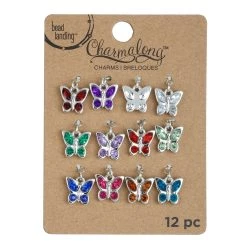 Best Pirce 💯 12 Packs: 12 ct. (144 total) Charmalong™ Rhodium Butterfly Charms by Bead Landing™ ⌛