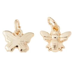 Coupon ⭐ Charmalong™ 14K Gold Butterfly & Bee Charms by Bead Landing™ ⌛