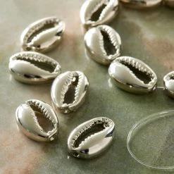 Discount 🌟 Rhodium Zinc Alloy Cowry Shell Beads, 17mm by Bead Landing® ⭐ -Deals Bead Landing Store 10631096 20
