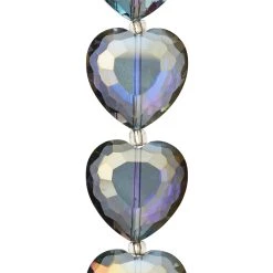 Cheapest 🥰 Light Purple Novelty Silverite Glass Heart Beads by Bead Landing®, 22mm 😉