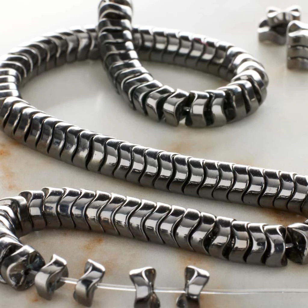 Discount ๐ Gunmetal Hematite Wave Beads by Bead Landing®, 6mm ๐ 4 Discount ๐ Gunmetal Hematite Wave Beads by Bead Landing®, 6mm ๐ - Image 2