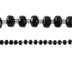 New ⌛ 12 Pack: Black Faceted Glass Rondelle Beads, 8mm by Bead Landing™ 👍
