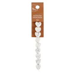 Brand new 🎁 12 Packs: 9 ct. (108 total) White Howlite Heart Semi-Precious Beads, 12mm by Bead Landing™ ⌛ -Deals Bead Landing Store 10631155 1 1