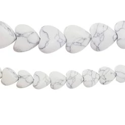 Best Pirce 🔥 White Howlite Heart Semi-Precious Beads by Bead Landing™, 12mm 🛒