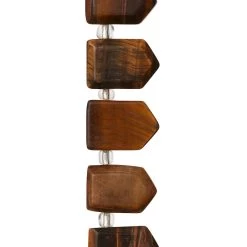 Best Sale 😉 Brown Faceted Tiger's Eye Arrow Semi-Precious Beads by Bead Landing™, 18mm 🌟