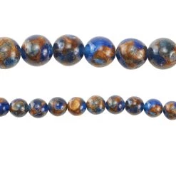 Cheap 🔥 12 Pack: Sapphire Impression Jasper Round Beads, 8mm by Bead Landing® ❤️
