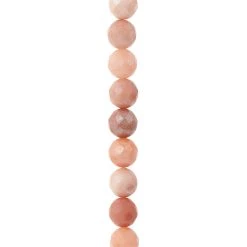 Deals 😍 Peach Aventurine Silverite Faceted Round Beads by Bead Landing™, 8mm 🌟