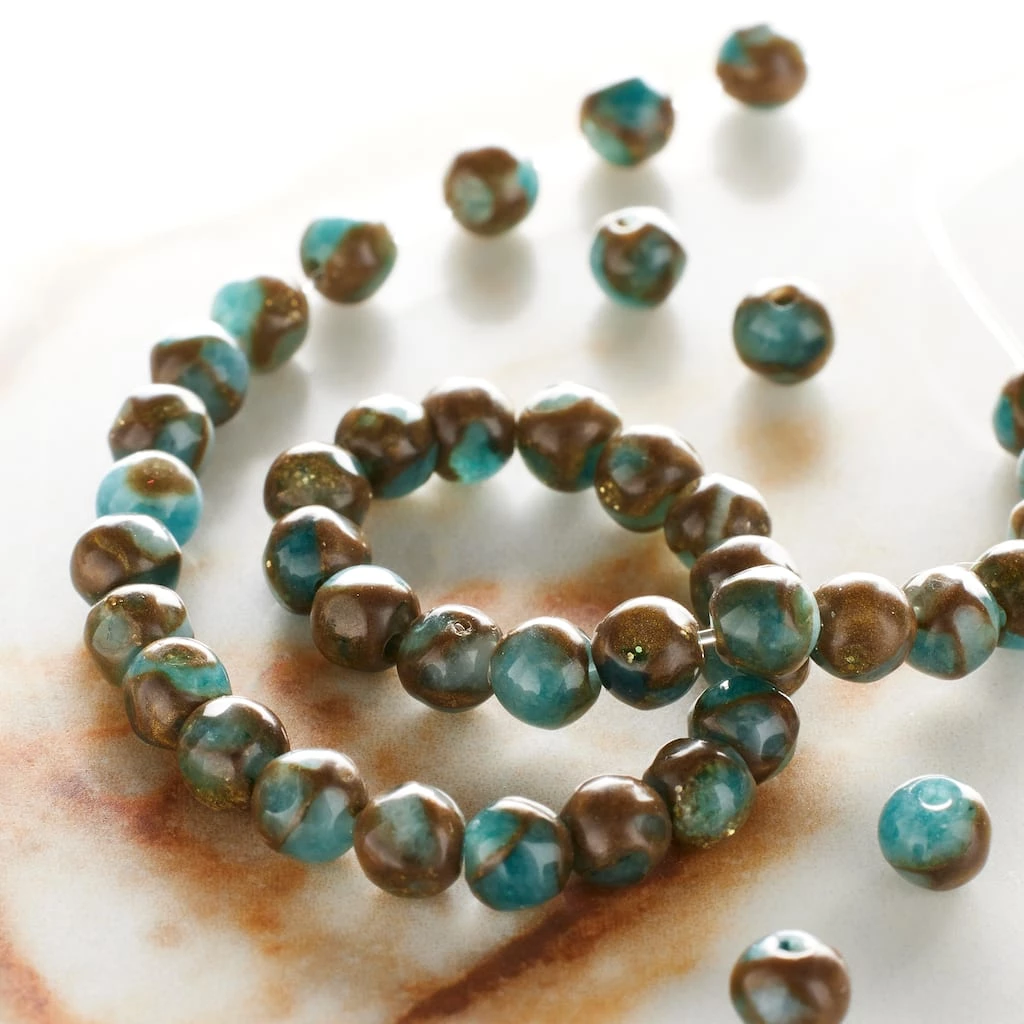 Cheapest ๐ Light Blue Impression Jasper Round Beads by Bead Landing®, 4mm ๐ 4 Cheapest ๐ Light Blue Impression Jasper Round Beads by Bead Landing®, 4mm ๐ - Image 2