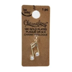 Hot Sale 😀 Charmalong™ 14K Gold Plated Crystal Music Charm by Bead Landing™ 🛒 -Deals Bead Landing Store 10633169 1