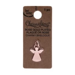 Budget 🥰 Charmalong™ Rose Gold Plated Angel Charm by Bead Landing™ 🎁 -Deals Bead Landing Store 10633173 1