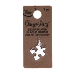 Buy 🎉 12 Pack: Charmalong™ Silver Plated Puzzle Charm by Bead Landing™ 🎁