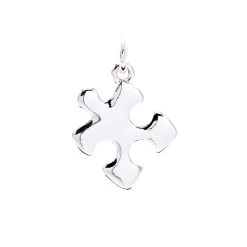 Discount 🛒 Charmalong™ Silver Plated Puzzle Charm by Bead Landing™ ✔️