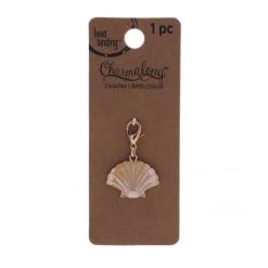 New ⭐ Charmalong™ White & Gold Shell Charm by Bead Landing™ ⌛ -Deals Bead Landing Store 10633182 1