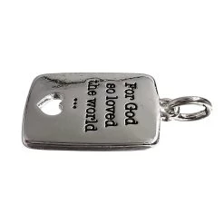 Flash Sale 🌟 Charmalong™ Silver Plated For God So Loved the World Charm by Bead Landing™ 🌟 -Deals Bead Landing Store 10633184 6
