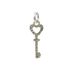 Flash Sale 🌟 Charmalong™ Silver Plated Pavé Key Charm by Bead Landing™ 😀