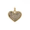 Outlet 🎉 Charmalong™ 14K Gold Plated Pavé Heart Charm by Bead Landing™ 🌟 -Deals Bead Landing Store 10633190 5
