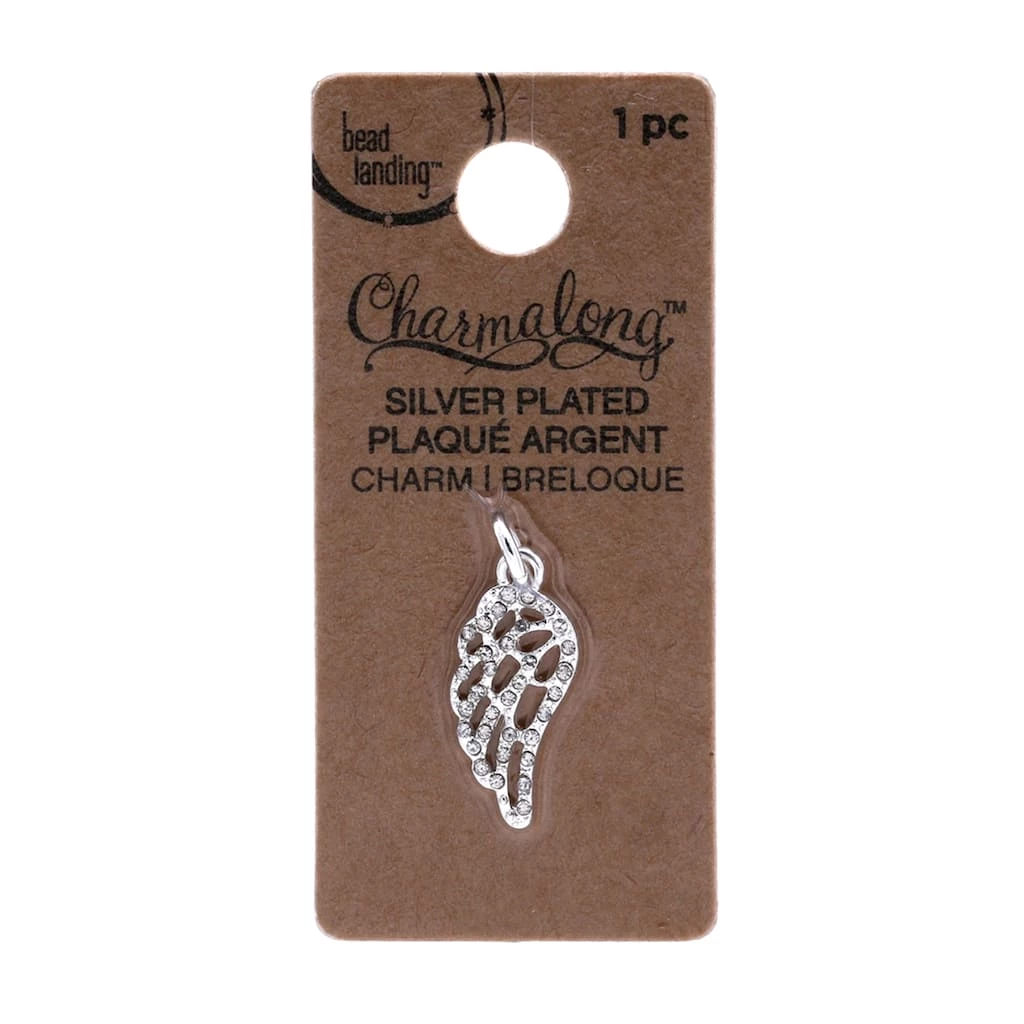 Flash Sale β 12 Pack: Charmalong™ Silver-Plated Pavé Wing by Bead Landing™ π 3 Flash Sale β 12 Pack: Charmalong™ Silver-Plated Pavé Wing by Bead Landing™ π