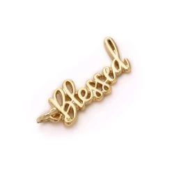 Discount 😉 12 Pack: Charmalong™ Gold Blessed Charm by Bead Landing™ 🎉 -Deals Bead Landing Store 10633200 8