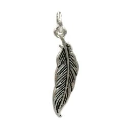 Discount ⭐ Charmalong™ Antique Silver Plated Feather Charm by Bead Landing™ 🧨