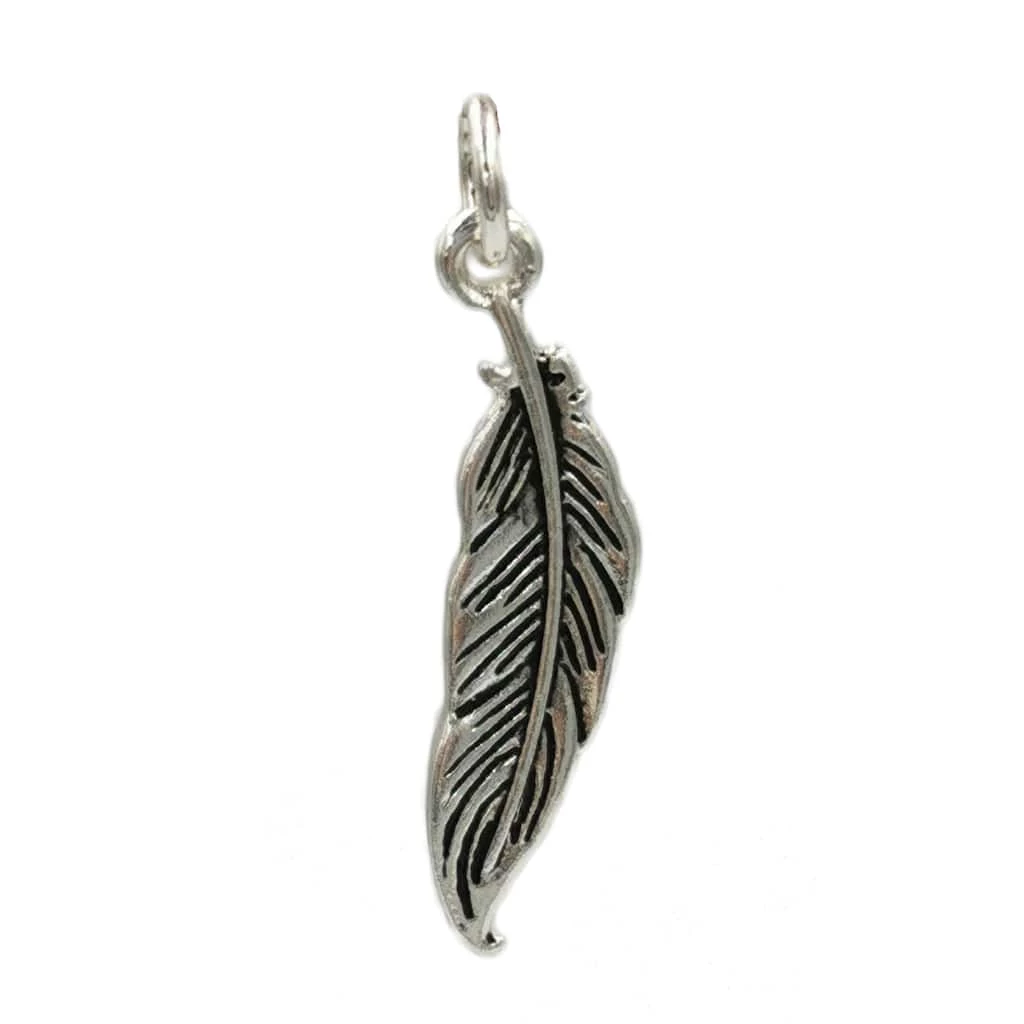 Discount ⭐ Charmalong™ Antique Silver Plated Feather Charm by Bead Landing™ 🧨 3 Discount ⭐ Charmalong™ Antique Silver Plated Feather Charm by Bead Landing™ 🧨
