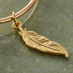 New 🎉 Charmalong™ 14K Gold Plated Feather Charm by Bead Landing™ 🎁 -Deals Bead Landing Store 10633235 20