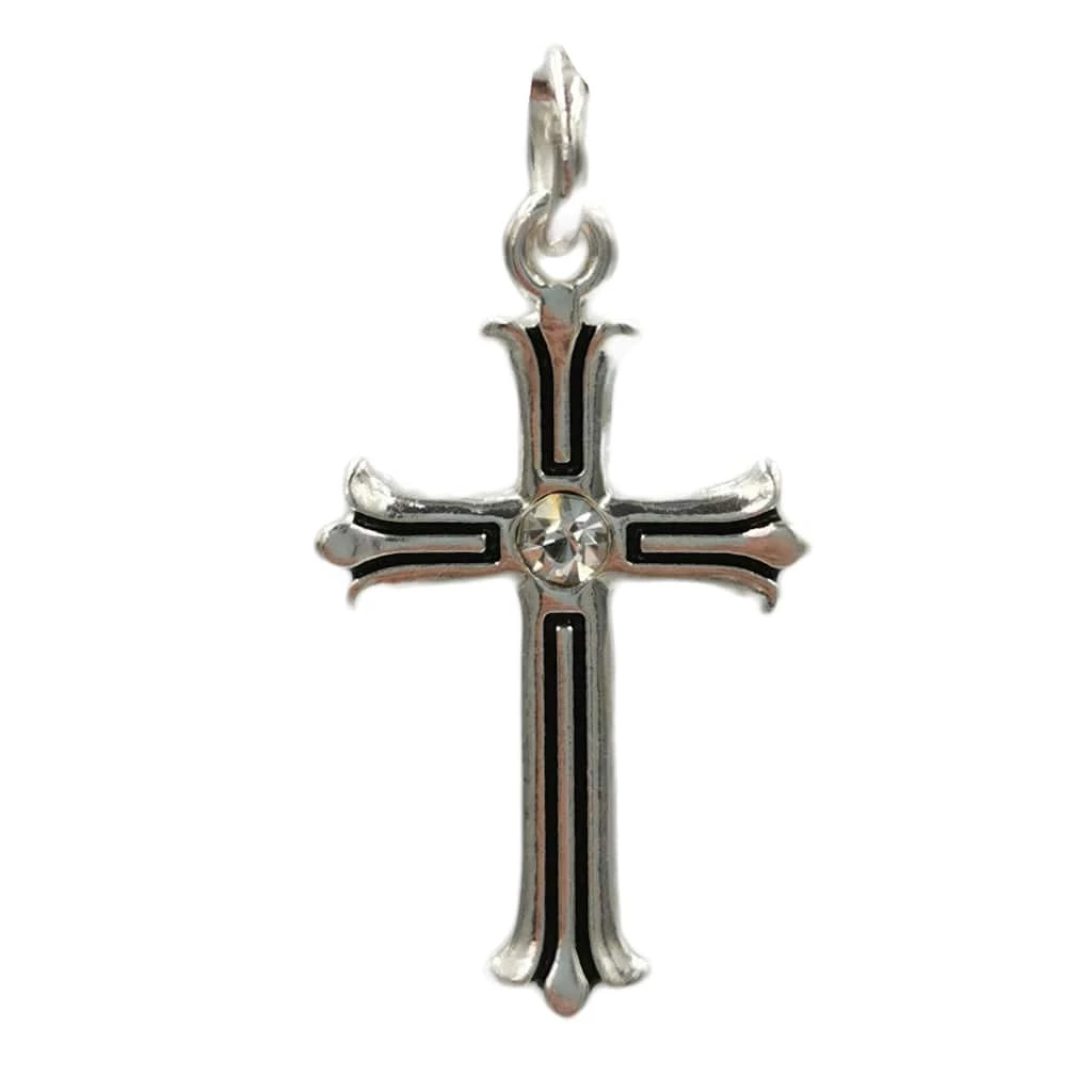 Flash Sale 🤩 Charmalong™ Antique Silver Plated Crystal Cross Charm by Bead Landing™ ❤️ 3 Flash Sale 🤩 Charmalong™ Antique Silver Plated Crystal Cross Charm by Bead Landing™ ❤️