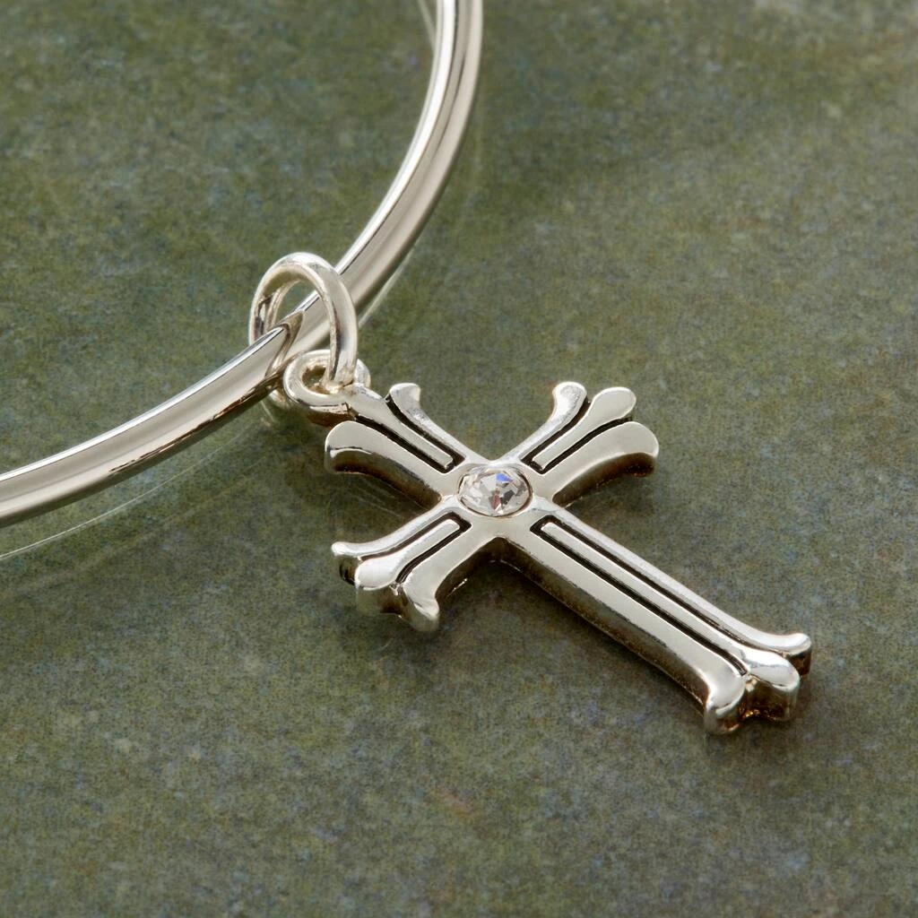 Flash Sale 🤩 Charmalong™ Antique Silver Plated Crystal Cross Charm by Bead Landing™ ❤️ 4 Flash Sale 🤩 Charmalong™ Antique Silver Plated Crystal Cross Charm by Bead Landing™ ❤️ - Image 2