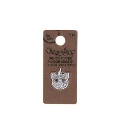 Buy ✨ Charmalong™ Silver Plated & Stone Paved Cat Charm by Bead Landing™ 🥰 -Deals Bead Landing Store 10633247 1