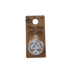 Coupon 🌟 Charmalong™ Silver Plated & Stone Paved Tree Charm by Bead Landing™ 🎉 -Deals Bead Landing Store 10633250 1