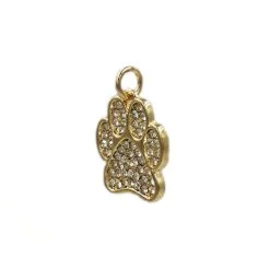 Promo 👏 Charmalong™ 14K Gold Plated & Stone Paved Paw Charm by Bead Landing™ 😍 -Deals Bead Landing Store 10633253 5