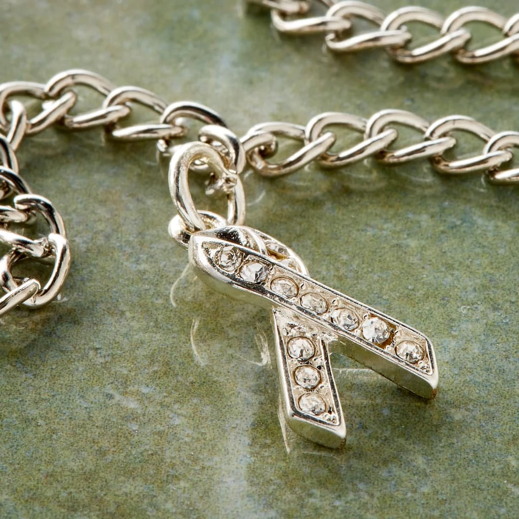 Deals ✔️ Charmalong™ Silver Plated & Stone Paved Ribbon Charm by Bead Landing™ ⭐ 4 Deals ✔️ Charmalong™ Silver Plated & Stone Paved Ribbon Charm by Bead Landing™ ⭐ - Image 2