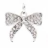 Budget 🤩 Charmalong™ Silver Plated & Stone Paved Bow Charm by Bead Landing™ ⌛ -Deals Bead Landing Store 10633258 11