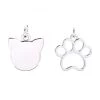 Best Pirce 🔔 Charmalong™ Silver Plated Cat & Paw Charms by Bead Landing™ 🧨 -Deals Bead Landing Store 10633263 11