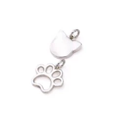 Best Pirce 🔔 Charmalong™ Silver Plated Cat & Paw Charms by Bead Landing™ 🧨 -Deals Bead Landing Store 10633263 9