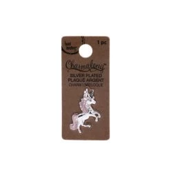 New 😀 Charmalong™ Pink & Silver Plated Unicorn Charm by Bead Landing™ ⭐ -Deals Bead Landing Store 10633264 1