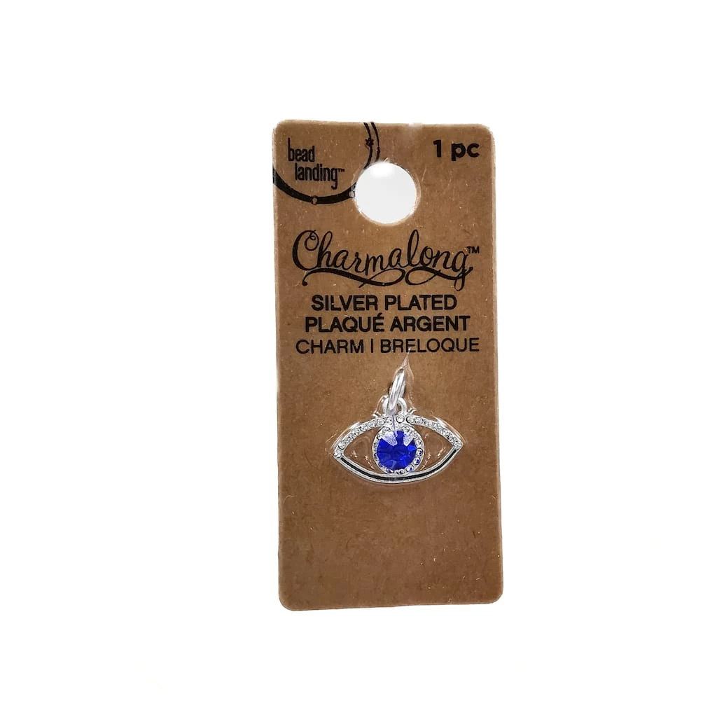 Outlet 🎁 12 Pack: Charmalong™ Silver Plated Eye Charm by Bead Landing™ 😀 5 Outlet 🎁 12 Pack: Charmalong™ Silver Plated Eye Charm by Bead Landing™ 😀 - Image 3