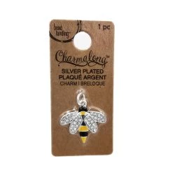 Brand new 🔥 Charmalong™ Silver Plated Bee Charm by Bead Landing™ 🔥 -Deals Bead Landing Store 10633364 1
