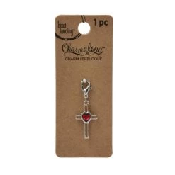 Best Pirce ✔️ Charmalong™ Red Heart & Cross Charm by Bead Landing™ ✔️ -Deals Bead Landing Store 10633366 1