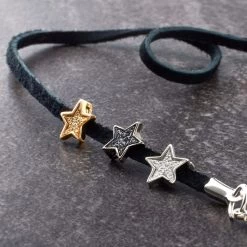 Coupon 🛒 Charmalong™ Gold, Silver & Black Glitter Star Slider Charms by Bead Landing™ 🌟 -Deals Bead Landing Store 10634844 20