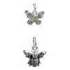 Discount 🛒 Charmalong™ Silver Plated Butterfly & Bee Charms by Bead Landing™ 🥰 -Deals Bead Landing Store 10635250 11
