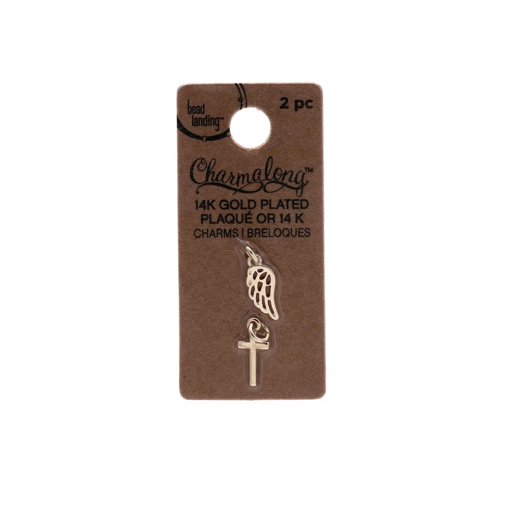 Cheap 💯 Charmalong™ 14K Gold Plated Wing & Cross Charms by Bead Landing™ 👍 7 Cheap 💯 Charmalong™ 14K Gold Plated Wing & Cross Charms by Bead Landing™ 👍 - Image 5
