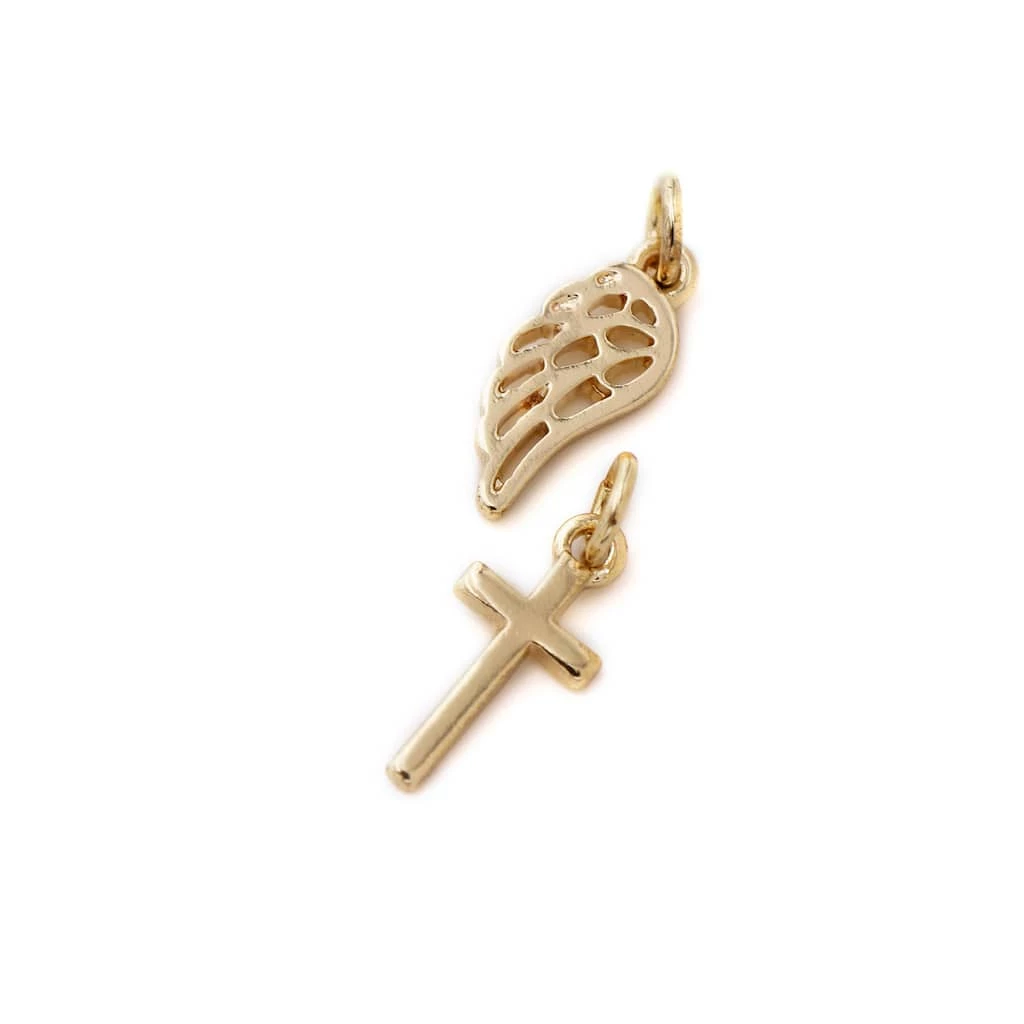 Cheap 💯 Charmalong™ 14K Gold Plated Wing & Cross Charms by Bead Landing™ 👍 5 Cheap 💯 Charmalong™ 14K Gold Plated Wing & Cross Charms by Bead Landing™ 👍 - Image 3