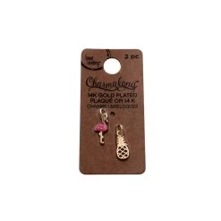 Brand new 👏 Charmalong™ 14K Gold Plated Pineapple & Flamingo Charms by Bead Landing™ 😍 -Deals Bead Landing Store 10635255 1