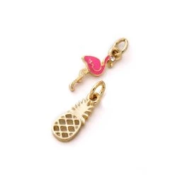 Brand new 👏 Charmalong™ 14K Gold Plated Pineapple & Flamingo Charms by Bead Landing™ 😍 -Deals Bead Landing Store 10635255 11