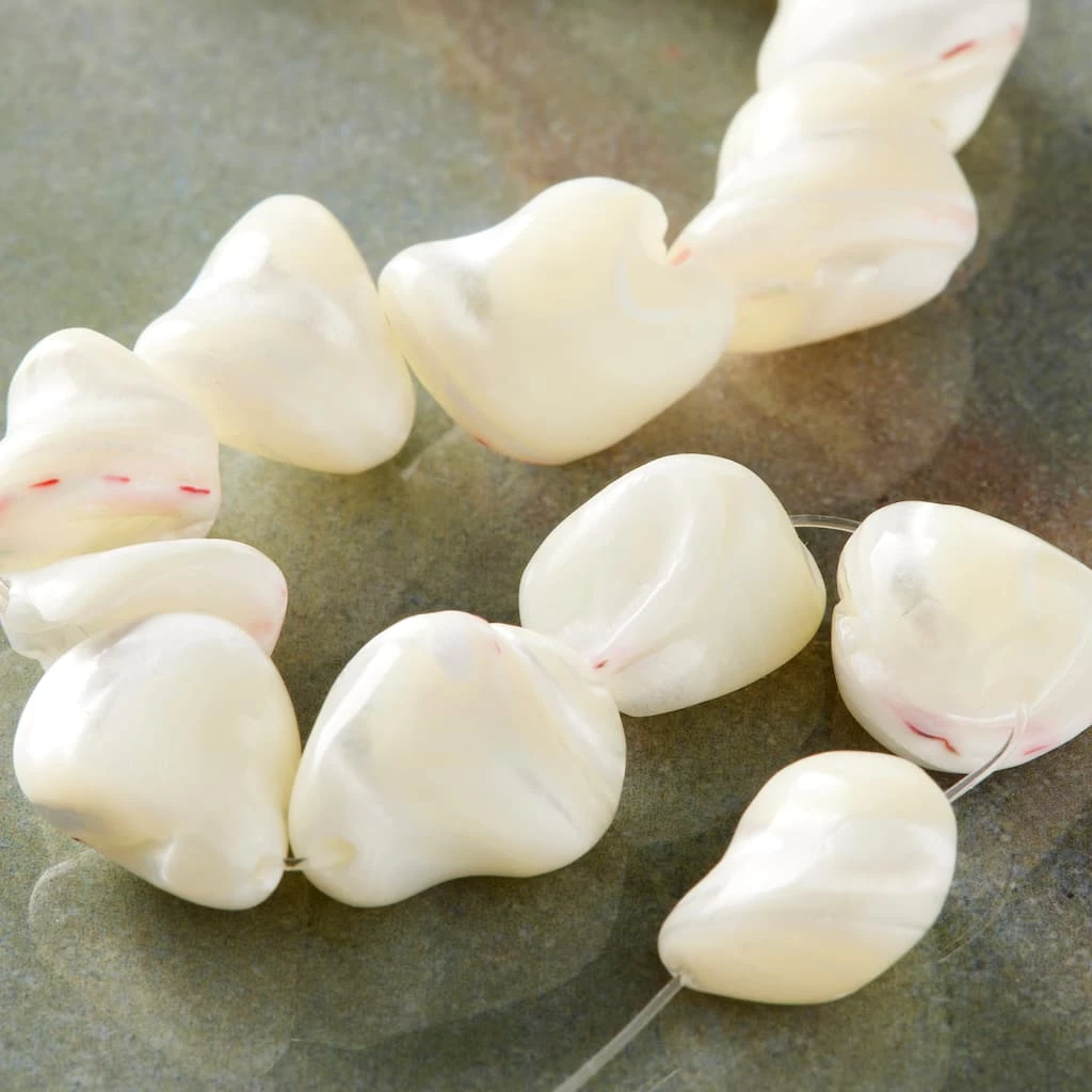 New ❤️ Natural White 👩 Mother of Pearl Swirl Beads, 7mm by Bead Landing™ 🧨 4 New ❤️ Natural White 👩 Mother of Pearl Swirl Beads, 7mm by Bead Landing™ 🧨 - Image 2