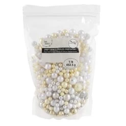 Best deal 🛒 White, Cream & Gold Pearl Plastic Mix Craft Beads by Bead Landing® 😍