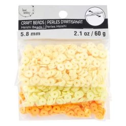 Hot Sale 🌟 Yellow PVC Rondelle Spacer Heishi Beads, 5.8mm by Bead Landing™ ✔️